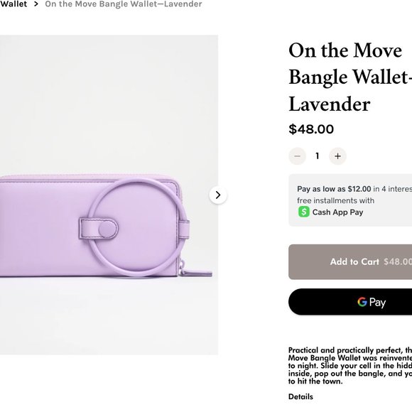 "On the Move" Bangle Wallet by Create and Cultivate - Picture 5 of 5